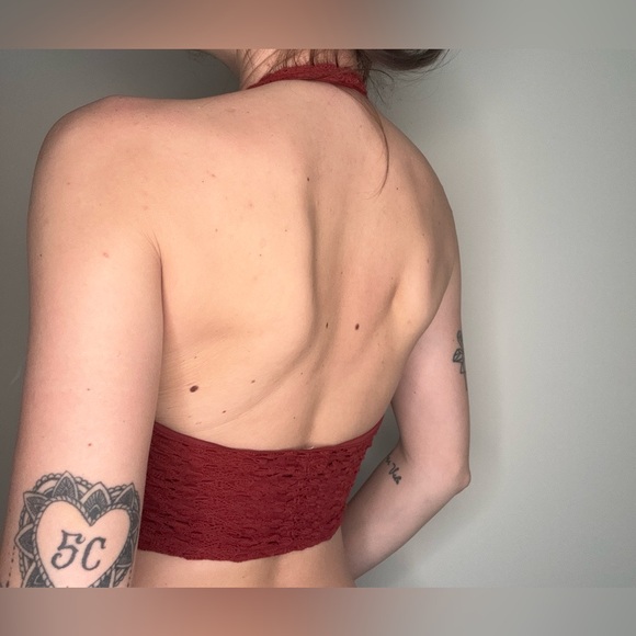 Garage Dark Red Crochet Halter - Picture 3 of 4